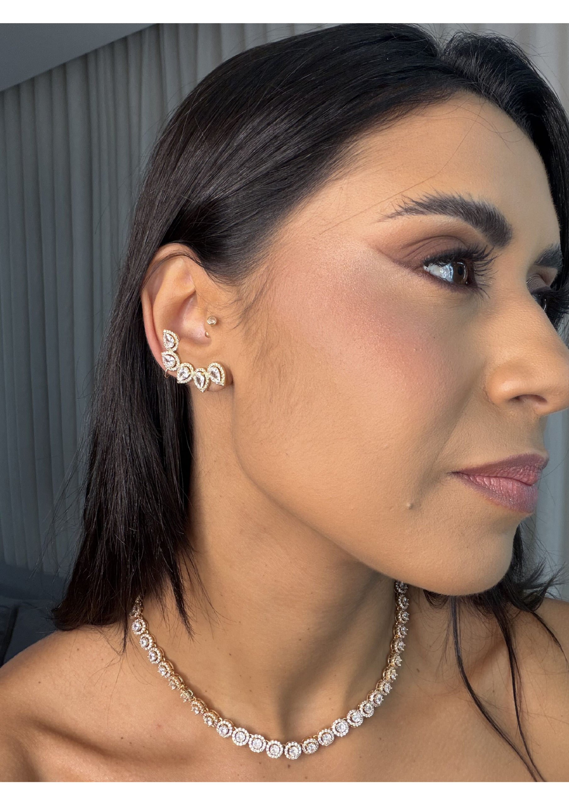 Brinco Ear Cuff Folhas