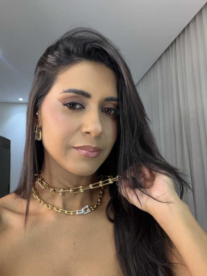 Colar Elos Liso Dourado